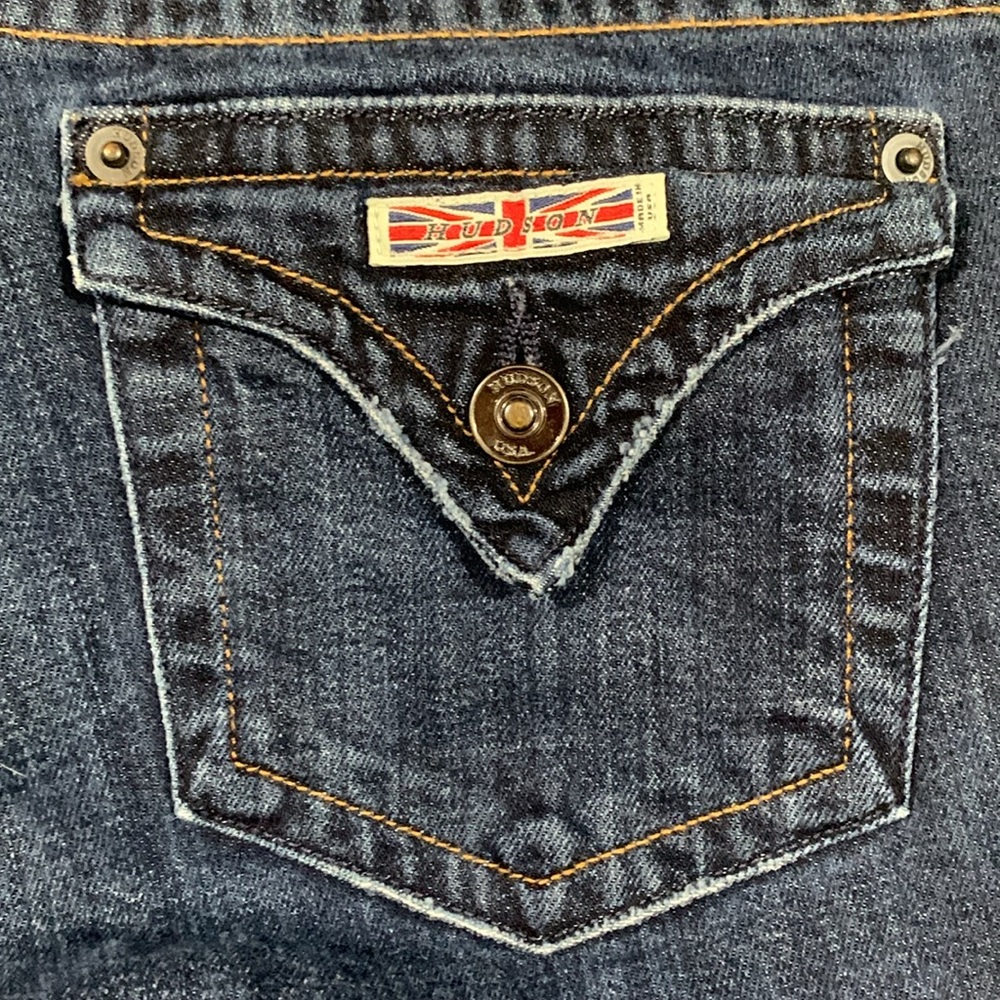 Hudson Beth‎ Mid-Rise Baby Bootcut Stretch Dark Wash Jeans size 28 - Picture 5 of 14